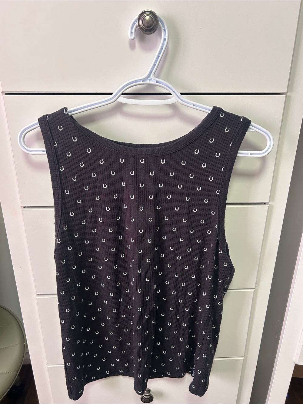 Wrangler Black Studded Ribbed Tank Top